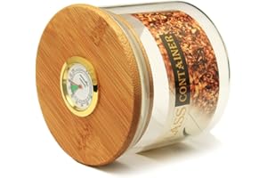 MUXIANG Tabakglas Zigarrenaufbewahrungsglas Zigarrenbefeuchter Kleiner runder Luftbefeuchter Glas Luftdichtes Tabakrohr WMCG0014