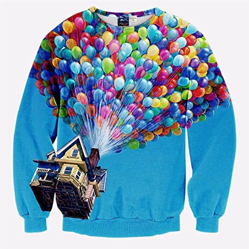 WHLWY Fashion Lovers 3D Stereo Balloon Balloons Couple Sweater Coat Figure Xl Hoodies