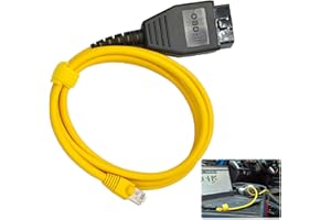 WATLIKEUP 1.8M Enet Cable for BMW - Ethernet to OBDII RJ45 Adapter for F-Series,OBD2 Cable,Ethernet to OBD2 RJ45 Cable,OBD Cable,Compatible with ESYS,ICOM,Bootmod3,ISTA,Coding & Single Module Programming