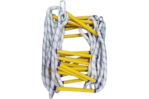 AiQima Repstege, Escape Ladder, 2/3/4/5-Story Rope Ladder Brand Escape Nödbrand Escape Stegar Snabb Att Installera/6M/20Ft