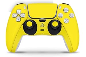 Skins4u Skins Folie Design Aufkleber kompatibel mit Sony Playstation 5 Controller PS5 DualSense Skin Schutz Cover Solid State gelb