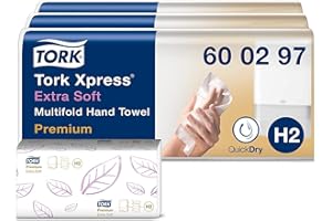 Tork Xpress Essuie-mains interfoliés blancs H2, extra-doux, 7 x 100 feuilles, 600297