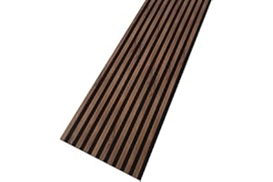 MEBANO. Paneles Acústicos De Madera 240x53 cm Panel Decorativo De Pared Listones Modernos En Fieltro Revestimiento De Pared MDF Color Roble Stirling