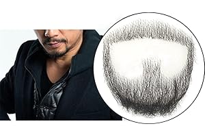 Remeehi Goatee Men's Beard Human Hair Lace Hand-Made Fake Facial Mustache Costume Pretend Zhang