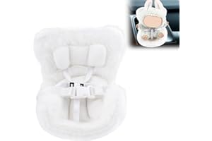 BOXOB Dolls Car Seat, Decorative Car Plush Doll Sofa with Furry Cushion & Fragrant Tablets Cute Air Vents Chair Ornaments Accessories for Display 3.94-6.69in Toy (White)