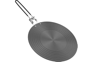 GATPHY Induktionskochplatte, Adapter, Induktionsplatte, mit abnehmbarem Griff, Adapterplatte für Induktion, schnelles Abtauen, für Elektroherd, Gaskocher, Wasserkocher (28 cm)