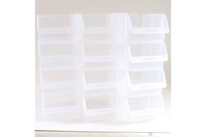HERGESTELLT FÜR BAUPROFI 12x Sichtbox PP Größe 4 transparent PRO NEU 12er Set Sichtboxen Werkstatt-Lagerboxen