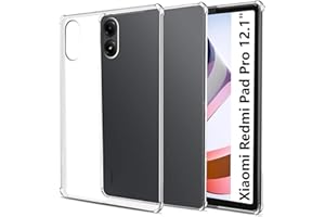 easyBee Etui kompatybilne z Xiaomi Redmi Pad Pro 12,1", ultracienkie, silikonowe, odporne na uderzenia, tylna okładka, HD przezroczyste etui ochronne z termoplastycznego poliuretanu (TPU) do Redmi Pad