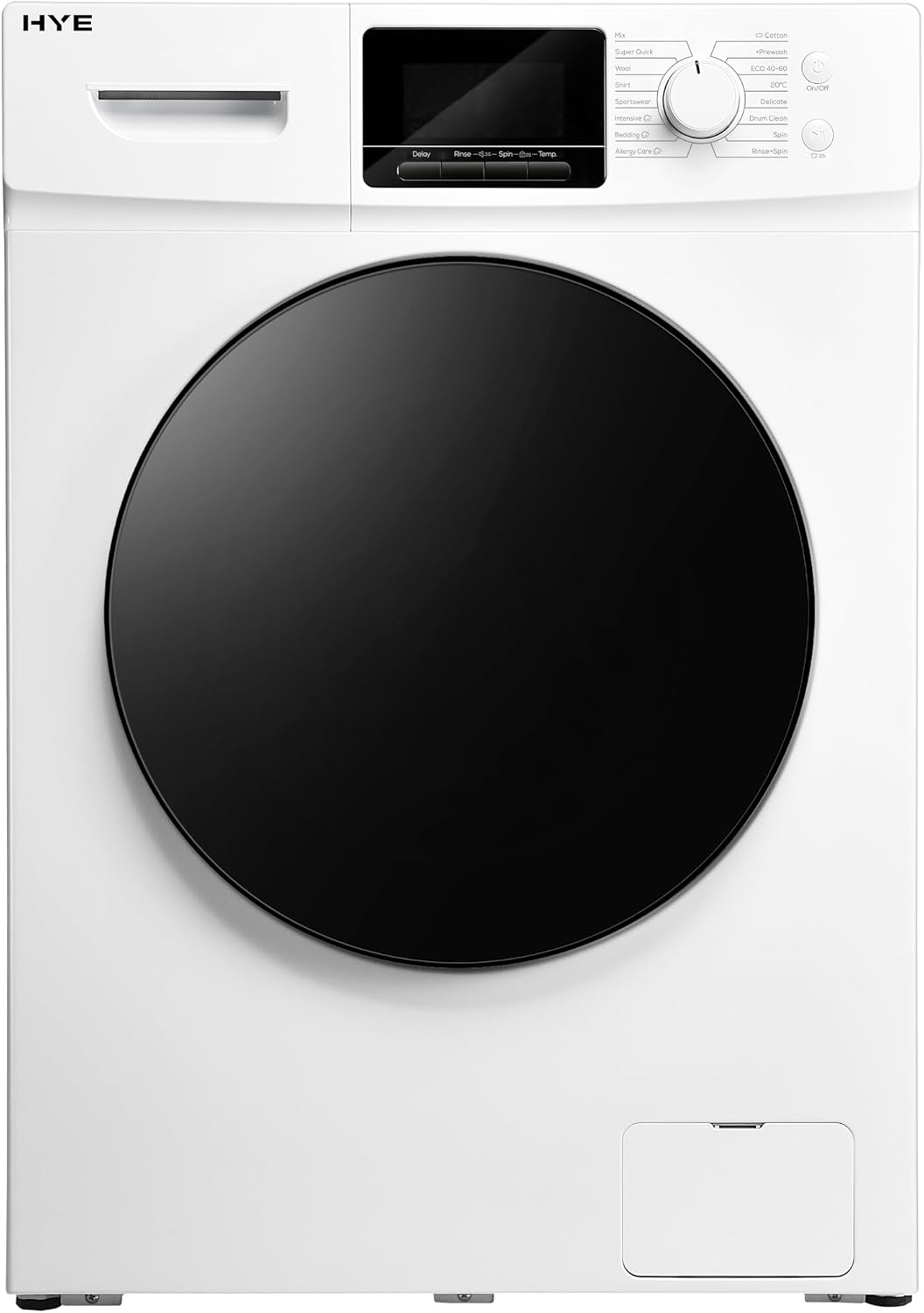 HYE Washing Machine - Washer, 10KG Drum, 1400RPM, A Energy Rating, 60CM Width, Freestanding Design, Quiet 76 dB Operation, 16 Programs, Quick & Eco Wash, Perfect For Busy Households - W0110RT14W07
