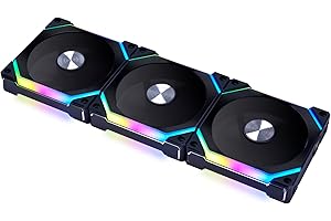 Lian Li PC Lüfter 120mm UNI FAN SL120 V2 RGB PWM - PC Fan 3er Pack - L-Connect 3-Software - 32 RGB-LEDs - Gehäuse Lüfter - RGB Lüfter 120mm - Gehäuselüfter 120mm - Lüfter PC - PC Lüfter RGB