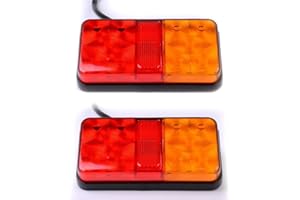 Buding 2 x 12V LED Rear Tail Stop Light Indicator Lamp Truck Trailer Lorry Van Caravan