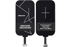 Nillkin Qi Empfänger USB C, dünn Wireless Charging Qi Receiver, Type C Induktions Ladegerät für Galaxy A53, A52, A32, M52, Xiaomi Redmi Note 11/10 5G und Andere Type-C Android-Handy