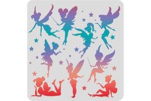 FINGERINSPIRE Stencil per disegno e pittura, 30 x 30 cm, stencil in plastica, stencil decorativi, rettangolari, stencil riutilizzabili per dipingere su legno, pavimenti, pareti e tessuto