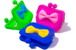 H GROSSMAN SV11383 HGL BOWKNOT SILICONE COIN PURSE 8CM, Multiple Colours