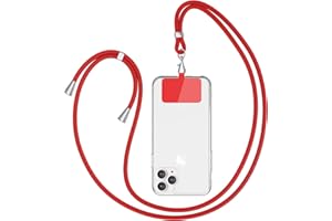 Bigcousin Handykette Universal,Universelles Handy um den Hals hängend,Handy Lanyard geeignet für meisten Smartphones,Rot