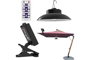 Rosixehird Luci per ombrelli da Esterno | Ombrello Impermeabile ad energia Solare con Clip - Ombrello a LED Ricaricabile per Patio per da Spiaggia, Campeggio, Decorazione per Feste in Giardino