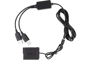 HINCORE DMW-DCC8 DC-Koppler Dual-USB-Netzteil DMW-AC8-Adapter Kamera-Ladegerät für DMW-BLC12, Panasonic Lumix DMC-FZ200, DMC-FZ1000, DMC-FZ2000, DMC-G5, DMC-G6, DMC-G7