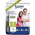 ELDURO Adult Diaper Medium Size | 71.12-111.76cm (28"-44") | Tape Style, Adult Diapers M Size, Adult Diaper Medium Size, Unisex, Leakproof, 14hr Overnight Protection - Pack of 2 (20 counts)