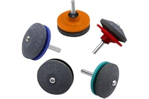 gotyou 5 Pezzi Affilacoltelli per Tosaerba, Affilacoltelli Universale,Affilatrice Testa Affilatrice,Affilacoltelli Multifunzione per Trapano Elettrico,Utensili per Affilare Utensili da Giardino