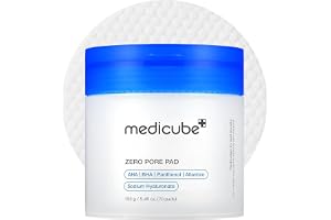 medicube Toner Pads Zero Pore Pad 2.0 | Toner Pads Doppia Texture per Esfoliazione & Pori con 4,5% AHA & 0,45% BHA, Tutti Tip