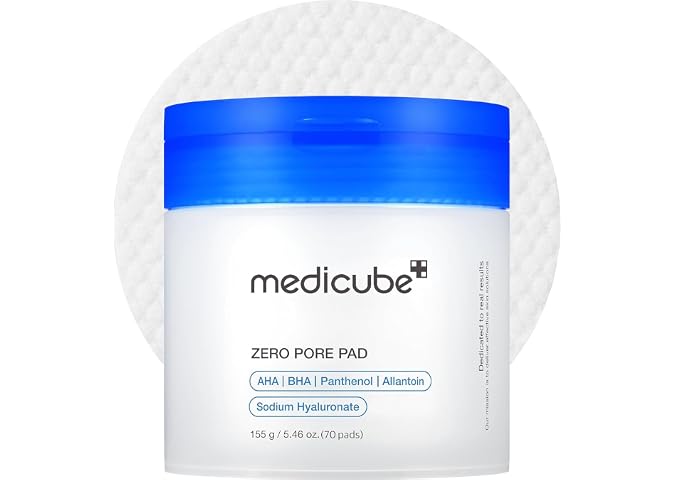 medicube Zero Pore Pad 2.0 Peeling Toner Pads for Pore Care | Double-sided face pad with 4.5% AHA & 0.45% BHA, lactic acid,…