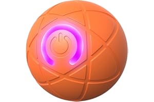 VRIUSI Rolling Smart Ball, Interactive Pet Ball, Pet Toy Self-entertainment, Bite-resistant Toy Ball, Moving Rolling Automatic Ball Toys for Dogs, Automatic Moving Cat Toy With Light for Cats Dogs and Pets