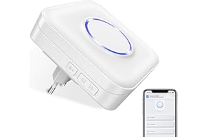 BITIWEND Odbiornik dzwonka do drzwi, WiFi, wtyczka Wi-Fi, 32 melodie i 5 poziomów głośności, biały