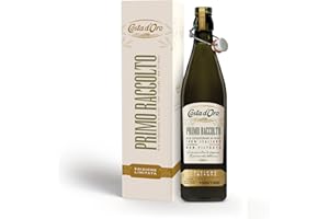 Costa d'Oro – Primo raccolto edizione limitata 75 cl. Olio extavergine di oliva 100% Italiano ottenuto dalla spremitura delle prime olive di stagione, non filtrato e immediatamente imbottigliato.