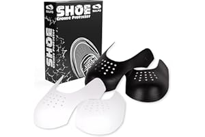 SULPO 2 Pairs Crease Protectors - Anti-Wrinkle Shoe Protection - Sneakers Wrinkle Protection - Toe Box Shields - Shoes Shields Against Wrinkles - Trimmable
