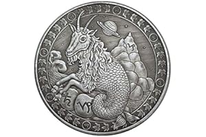 NLR FUN NLR 12 constelación de Monedas conmemorativas Aries/Tauro/Géminis/Cáncer/Leo/Virgo/Libra/escorpión/Sagitario/Capricornio/Acuario/Piscis Recuerdo Artes Colección-1 PC (Capricornio)