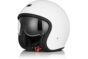 ORIGINE Casco Moto Jet Scooter Casco con Visera Homologado ECE 2206