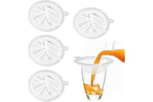 CANCYCC 4 Stück Nylon Sieb Fein, 450/400/300/200 Mesh Feinsieb Küchensieb, Trichterfilter für Lebensmitteln,Likörfilter Weinfilter,Feinmaschiger Filter für Filterung Von Saft Milch Kaffee Wein Sojamilch Saft