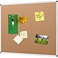 VIZ-PRO Kork-Pinnwand Set – 2 Stück, Je 121,9 X 91,4 Cm, Mit Silbernem Aluminiumrahmen