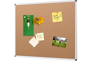 ‎VIZ-PRO VIZ-PRO Pinnwand / Korktafel - mit Alurahmen - 120x90cm - für Wohnung und Büro