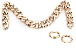 XIAZW DIY Schwere Klobige Aluminium Metall Geldbörsen Tasche Griff Riemen Kette Schultergurt, Handtaschen Umhängetasche Dekoration Kette, Tasche Zubehör Charms (Glänzendes Gold)