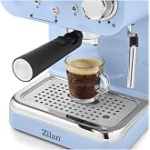 Zilan ZLN2861 Espresso Kahve Makinesi 15 Bar S&uuml;t K&ouml;p&uuml;rt&uuml;c&uuml; 1100W 1.25L Retro Mavi