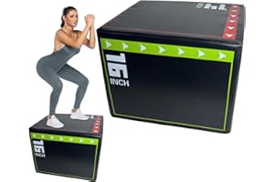 ZWXQE Plyometric Jump Box, Non-Slip Shockproof Training Platforms, Wear-Resistant Fitness Equipment, 40x30x35cm, Ideal for Home Gym Strength & Agility Workouts