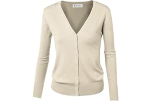 GOTHDEN Cardigan básico con Cierre de Botones, para Mujer
