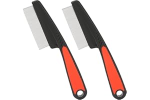 GIEEU Stainless Steel Lice Comb,Dandruff Brush and Scalp Comb, Effective Head Lice Treatment Gentle on Hair