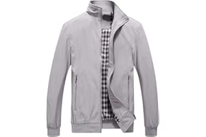 RYTEJFES Cazadora Hombre Entretiempo; Blanco Tallas Grandes con Cremallera Chaqueta Casual Negra Chaqueta Primavera Chaqueta Bomber Primavera Vestir Cazadora Elegante Cazadoras Entretiempo