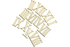 HOMSFOU Galvanisiertes Uhrenzubehör Set Mit Römischen Zahlen 3Cm Selbstklebend Für DIY Wanduhr Bausatz Uhrenziffern Ersatz Zifferblatt
