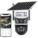 Maizic Smarthome Opti-Zoom 10X Optical Zoom 2 Lens/3 Screen View 4G Sim Based Wireless Solar CCTV Camera with 7W Solar Panel 