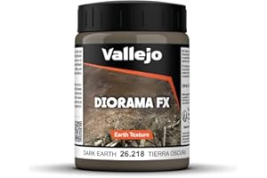 Vallejo Diorama FX Peinture Acrylique Texture Terre 200 ml pour Simuler Terrains, Neige, Eau et Boue pour Maquettes et Modélisme.