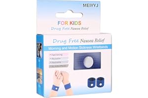 MEIYYJ Muñequeras de viaje para niños, para alivio de náuseas naturales para movimiento o náuseas matutinas