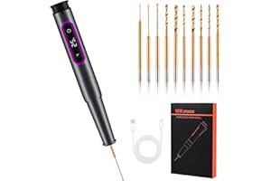 Diealles Shine Mini Trapano Elettrico, Mini Trapano a Batteria con 10 Punte, 5 Velocità Regolabili, Ricarica USB, Mini Trapano a Mano per Gioielli/Legno/Schede PCB/Pelle