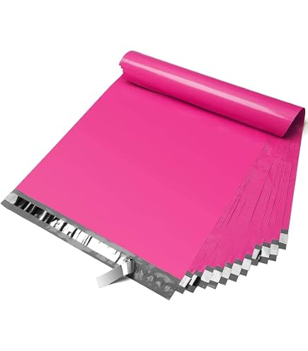 JENCENBIO Buste Postali Compostabili 26x38 Cm - 50 Pezzi Rosa, Autosigillanti, Ecologiche Per Abbigliamento E Imballaggi