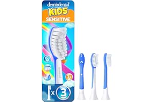 ‎DEMIRDENTAL 3er demirdental for Kids – wymienne końcówki pasujące do sonicznych szczoteczek do zębów Philips Sonicare dla dzieci od 7 lat, HX6043 HX6044, Ciemnoniebieski
