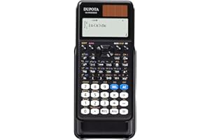DUPOTA Wissenschaftlicher Taschenrechner mit 417 Funktionen 2-Zeilen Display & Solarbetrieb Prüfungstauglich für Schule/Studium Schwarz– OA-991ES Plus
