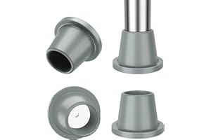 supregear Replacement Feet for Shower Chair (4-Pack), 28mm Heavy Duty Rubber Tips for Bath Chair, Shower Stool and Tub Transfer Bench, Non-Slip Suction Cup Feet, Metal Insert Reinforced, Grey