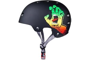 Bullet x Santa Cruz Screaming Hand skateboard helm rasta
